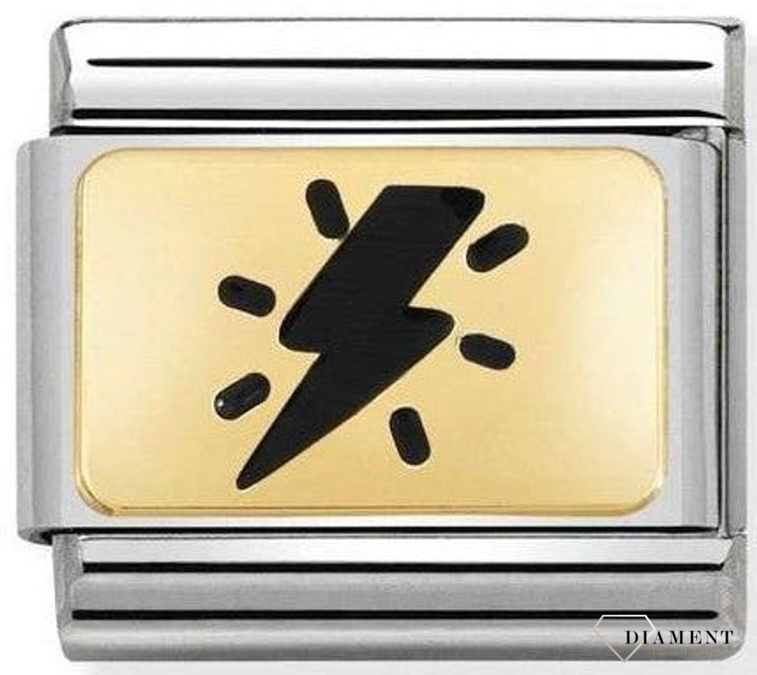 Nomination - Link 18K zawieszka złoto 'Czarny piorun' 030284 40 biżuteria nomination nomination zawieszki nomination baza.jpg